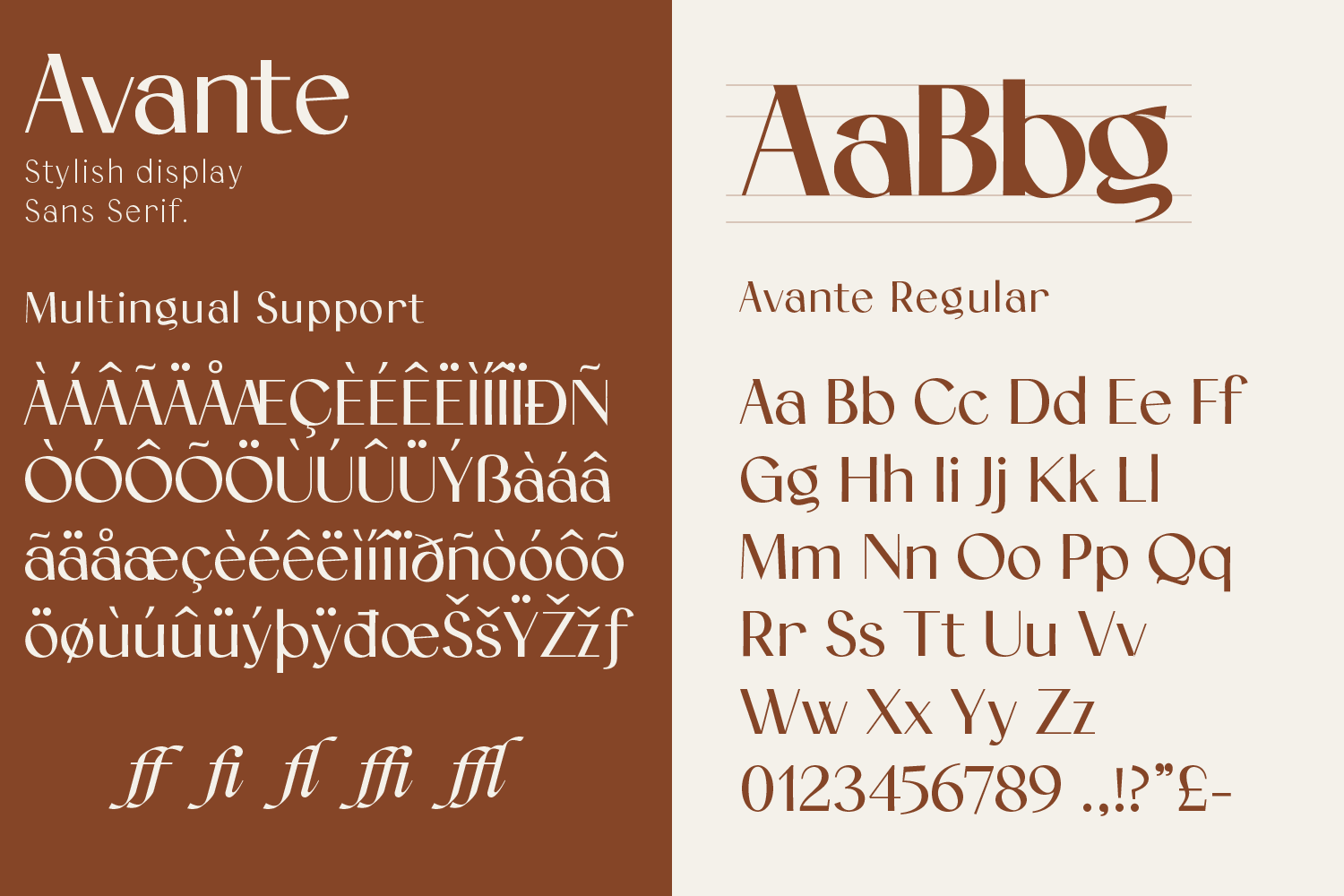 &#034;Avante&#034; stylish sans display family