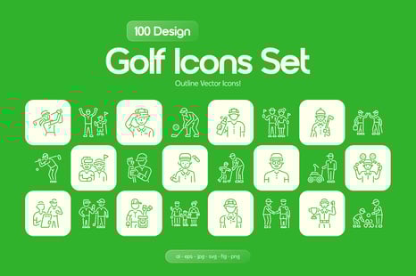 Golf Icons Set
