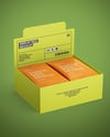 Box with Matte Trading Card Packs Mockup