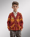 Young Boy Wearing Cardigan and Shirt Mockup