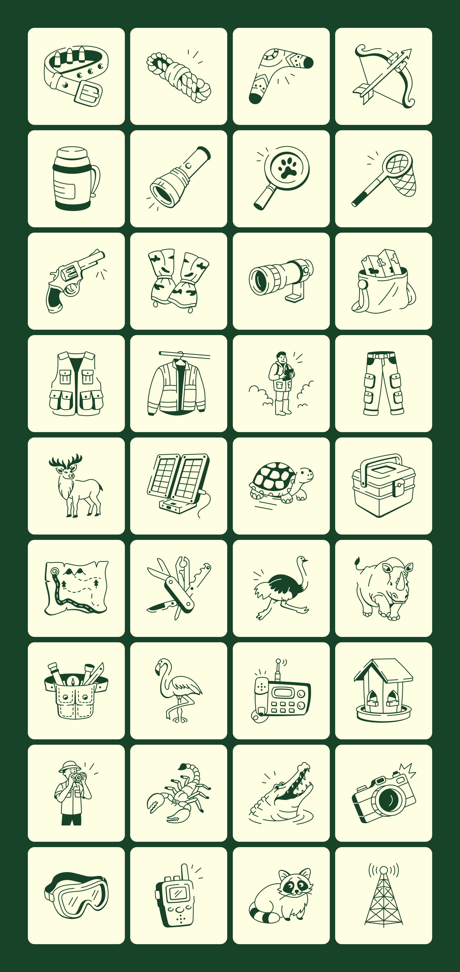 Safari Doodles Icons