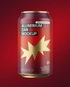 355ml Matte Aluminium Drink Can Mockup
