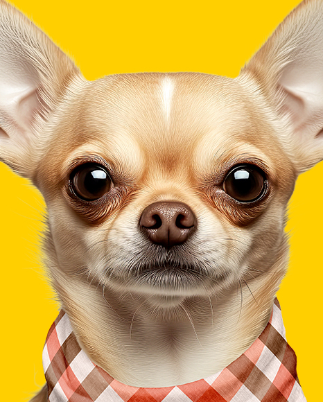 Chihuahua Wearing a Bandana Mockup