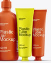 Pump Bottles with Tubes Mockup