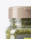 Square Plastic Jar with Dill Weed Spice Mockup