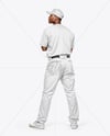 Afro-American Baseball Player Wearing Wearing a Full Baseball Kit Mockup