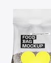 Transparent Package with Chia Seeds Mockup