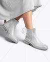 Chelsea Boots on Woman's Legs with Skirt Mockup