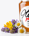 Glass Jar with Wildflower Honey Mockup