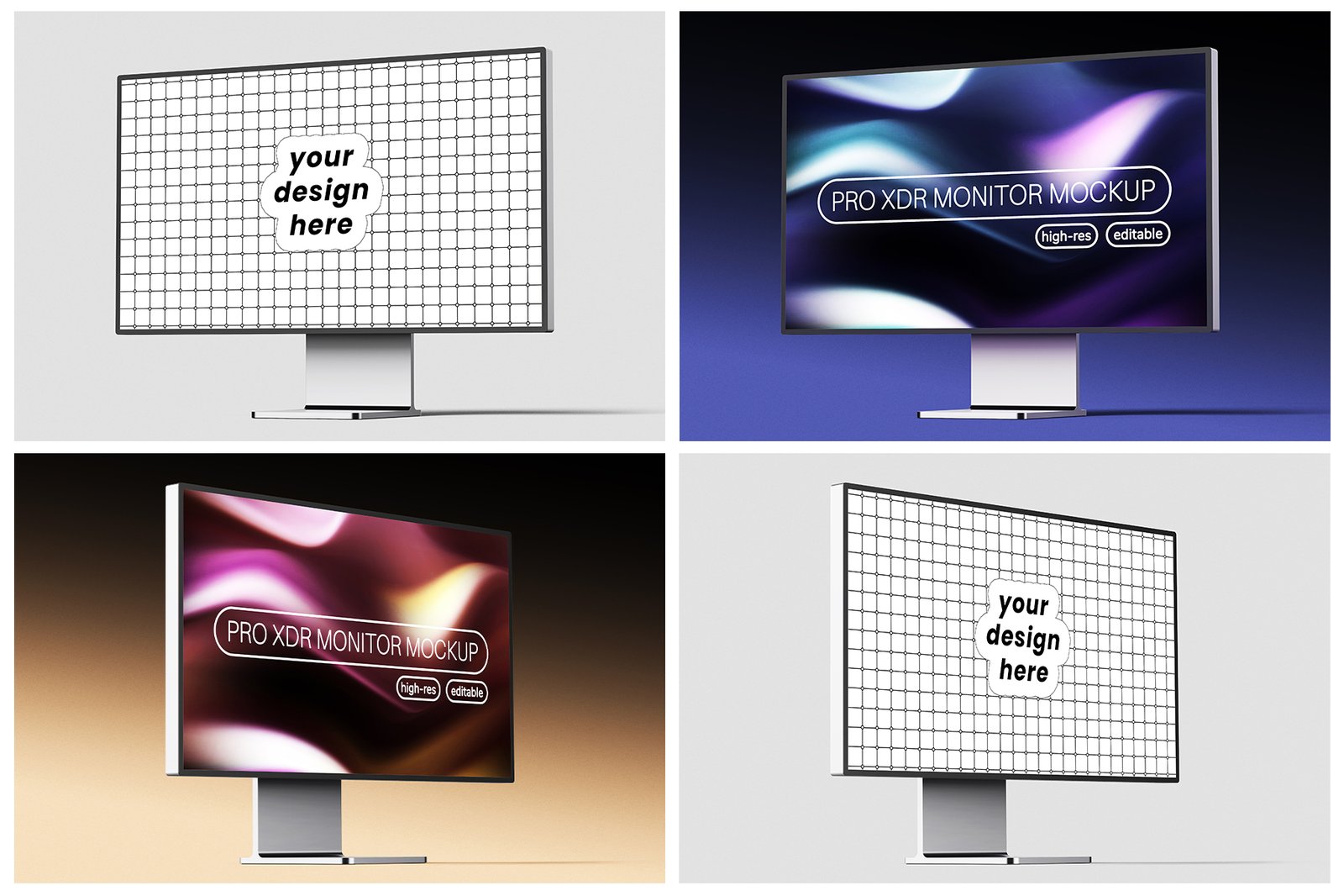 Pro Display XDR Monitor Mockup Set