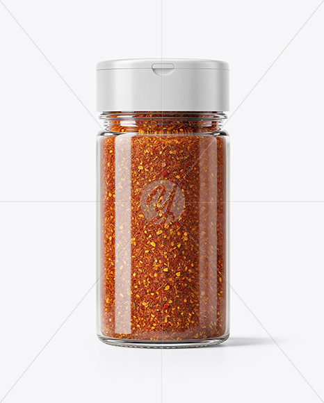 Glass Jar with Taco Seasoning Mockup
