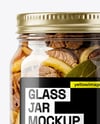 Glass Jar with Canned Stewed Meat Mockup