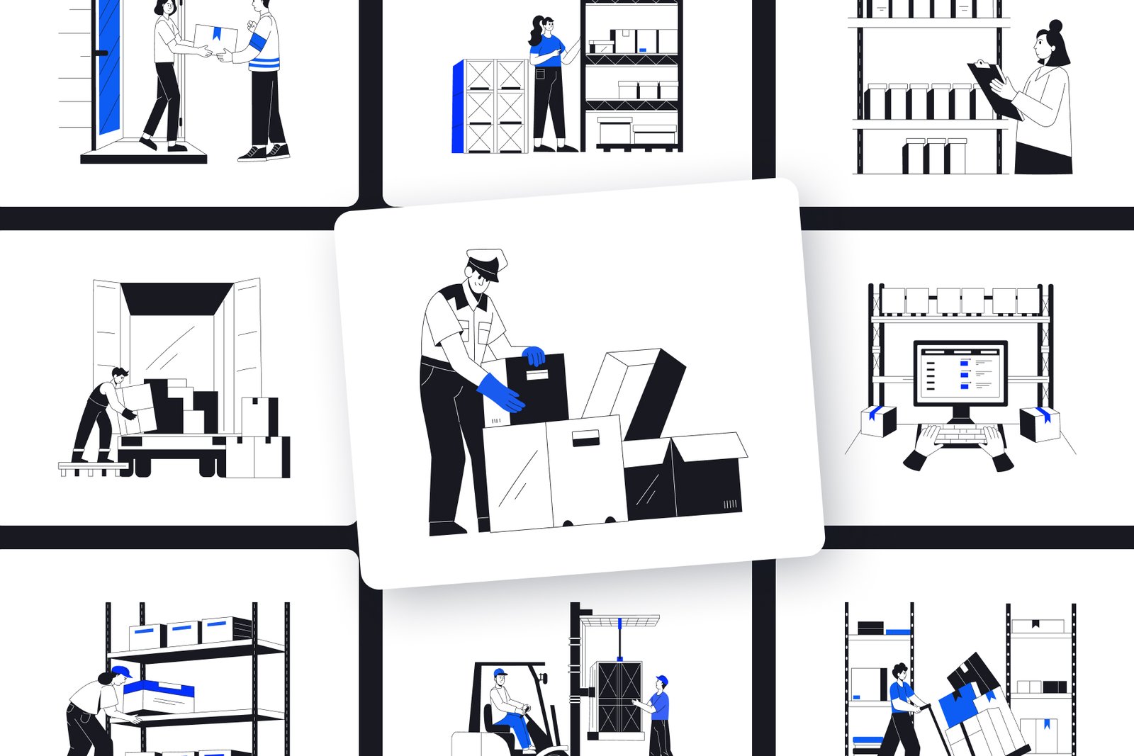 Logistic Shipping Illustration Art