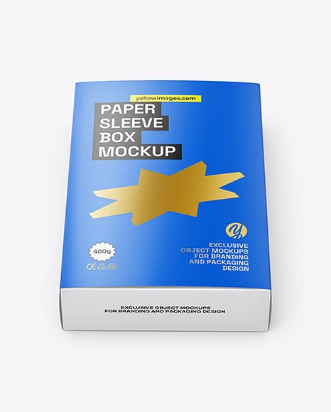 Matte Paper Box in Sleeve Mockup