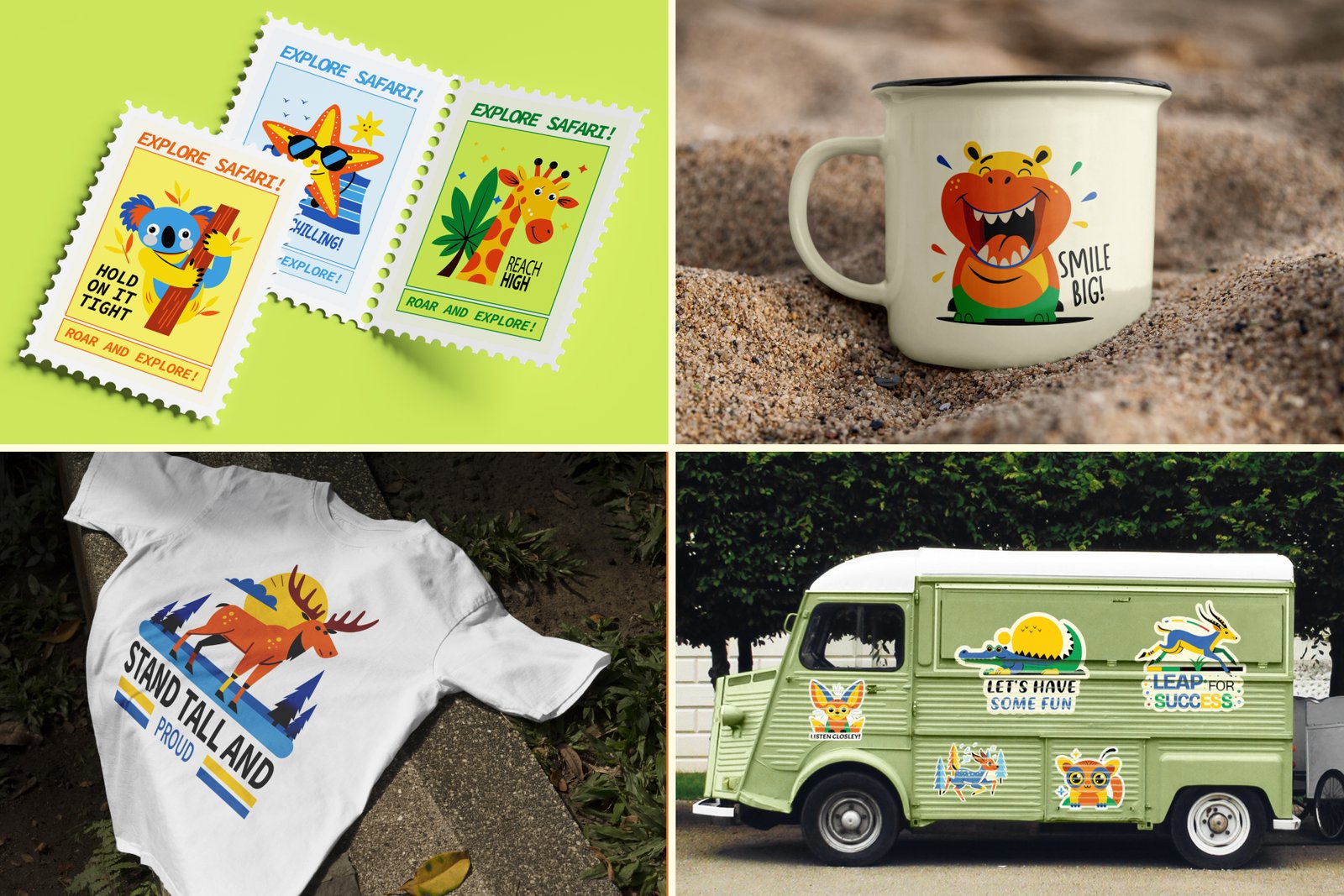 Cute Safari Animal Stickers