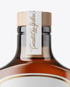 Amber Glass Bottle with Wooden Cap Mockup