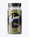 Plastic Spice Jar with Dried Basil Mockup