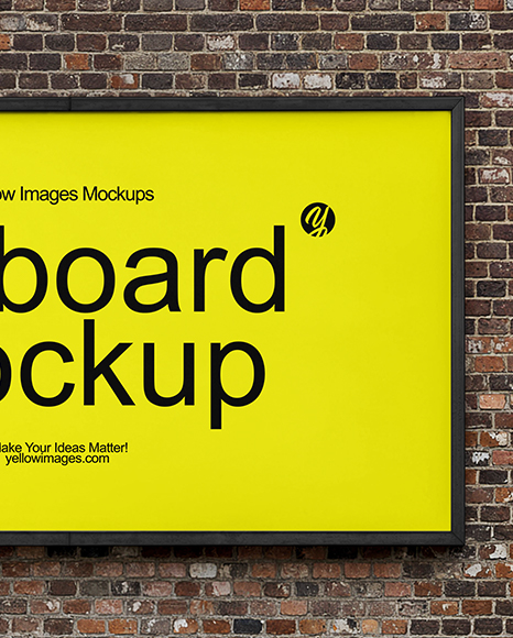 Billboard on a Brick Wall Mockup