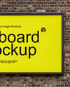 Billboard on a Brick Wall Mockup