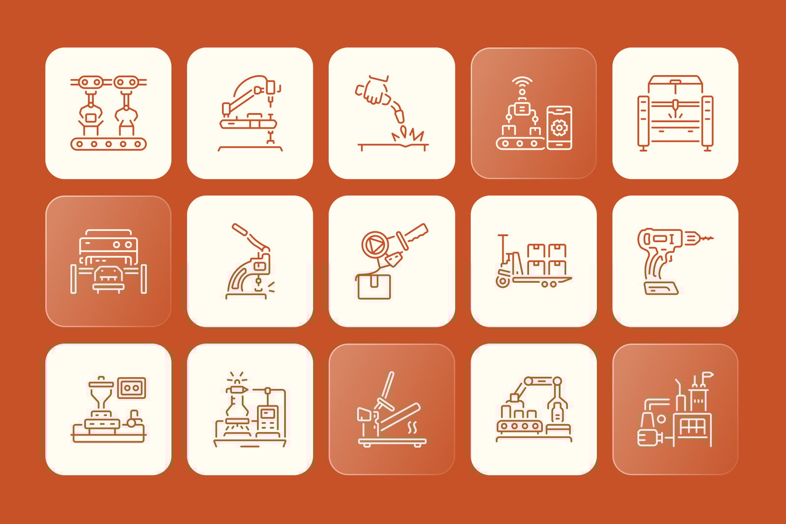 Manufacturing Icon Set