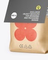 Kraft Package with Paper Label Mockup