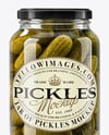 Glass Jar with Wholes Dill Pickles and Garlic Mockup