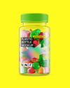 Plastic Bottle with Gummies Mockup