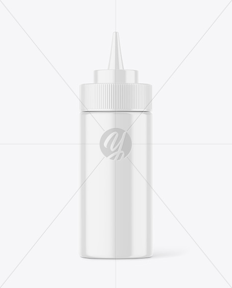 Glossy Sauce Bottle Mockup