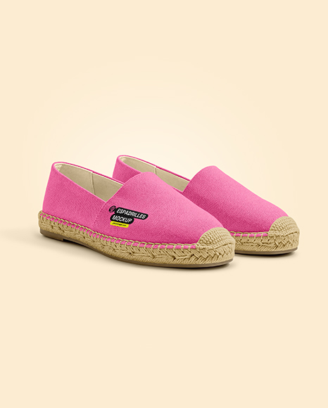 Pair of Women's Espadrilles Mockup