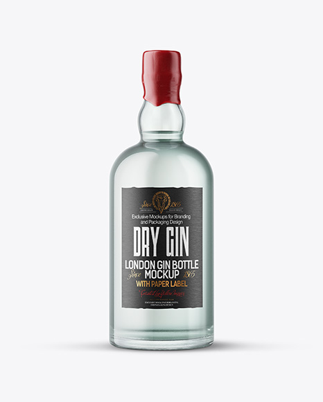Dry Gin Bottle Mockup