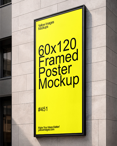 Framed Poster on a Wall Mockup
