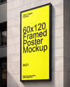 Framed Poster on a Wall Mockup