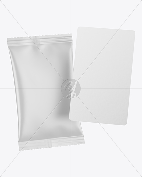 Matte Trading Card Pack with Card Mockup