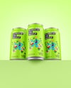 Three Glossy Cans Mockup