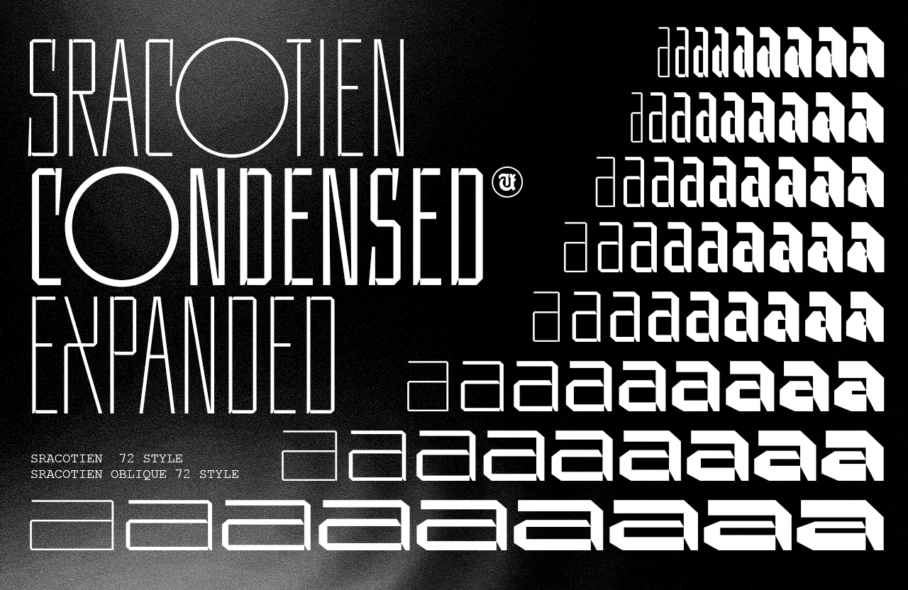 UT Sracotien - A Modern Futuristic Super Family Font