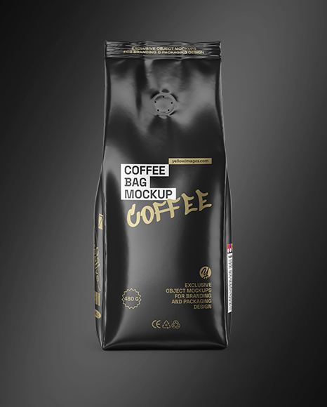 Glossy Coffee Bag Mockup