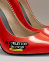 Pair of Glossy Stilettos Mockup