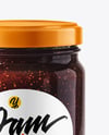 Glass Jar with Fig Jam & Fig Cut in Half Mockup