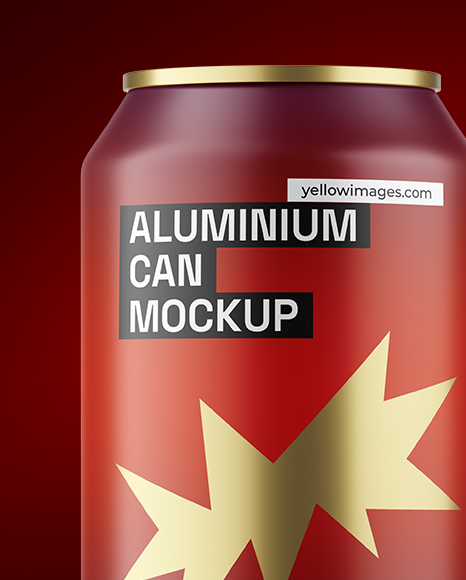 330ml Matte Aluminium Drink Can Mockup