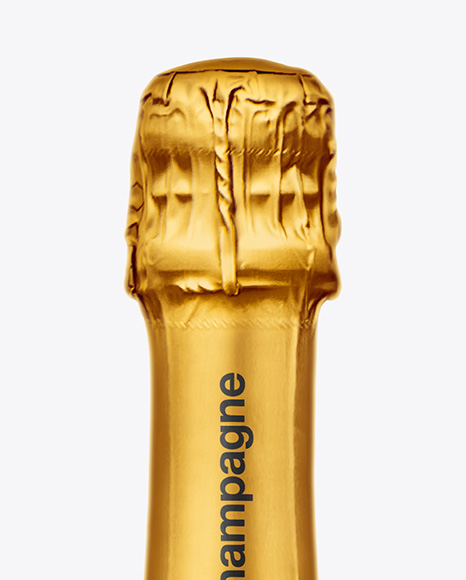 Dark Glass Champagne Bottle Mockup