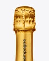 Dark Glass Champagne Bottle Mockup