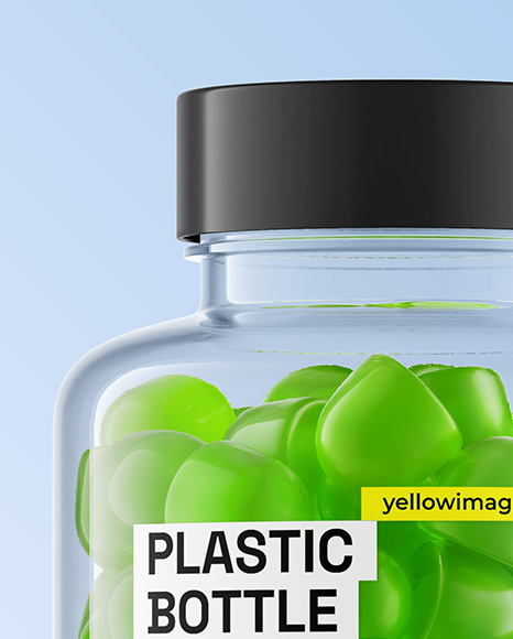 300сс PET Bottle with Gummies Mockup