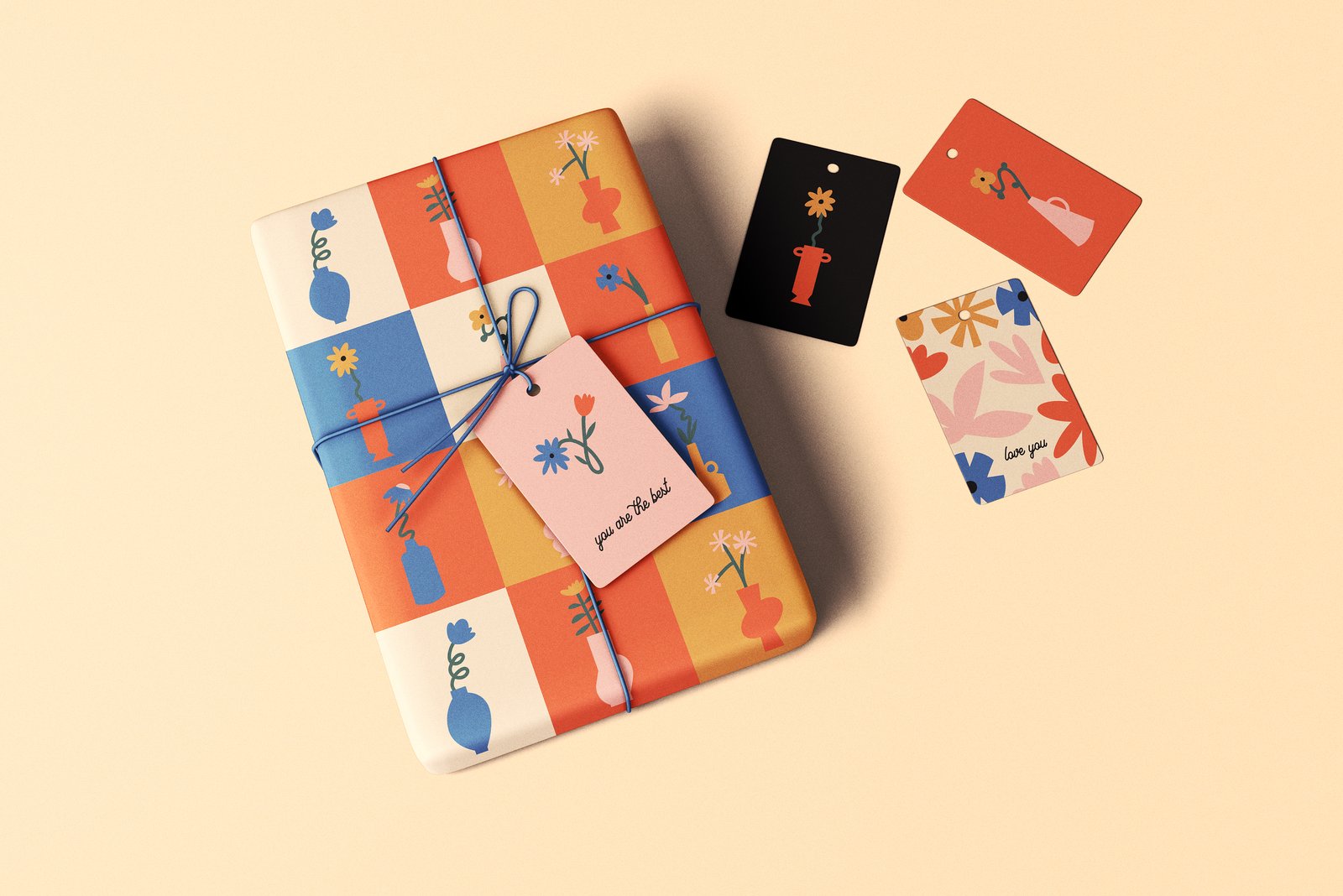 Groovy Flowers. Seamless Patterns