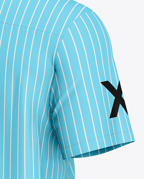 Men's Short Sleeve Shirt Mockup - Half Side View