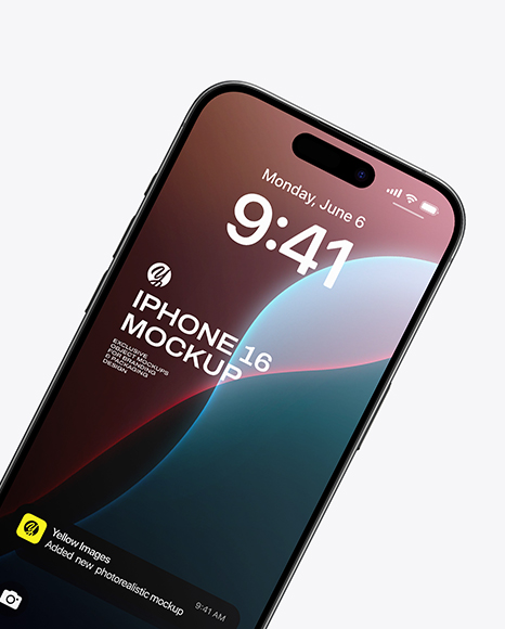 Apple Iphone on the Stone Mockup