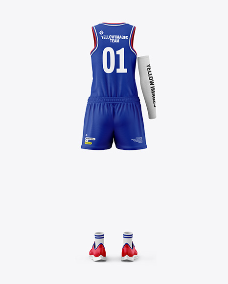 Women's Basketball Kit Mockup - Back View - Racerback tank top mockup