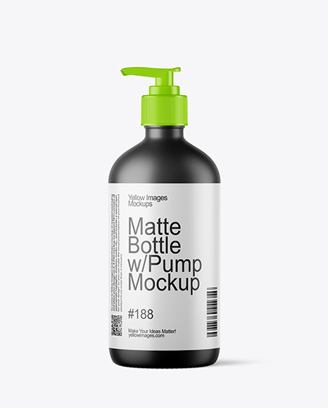 Matte Bottle with Pump Mockup - Soap package mockup