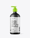 Matte Bottle with Pump Mockup