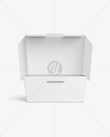 Opened Paper Food Box Mockup