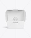 Opened Paper Food Box Mockup